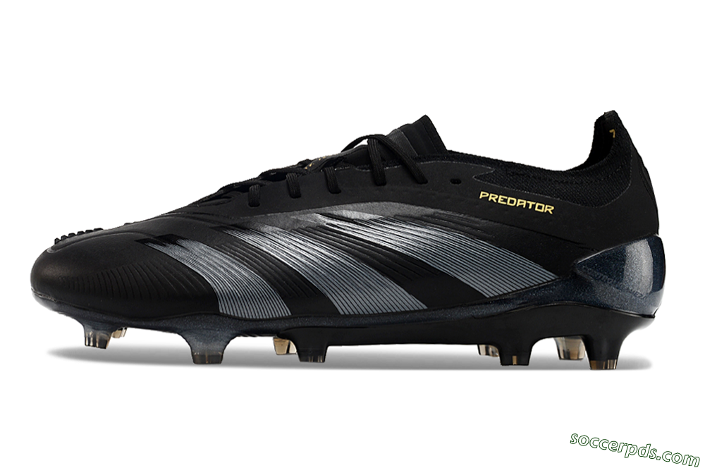 Adidas Predator Elite 24 FG Low-Tops Football Boots - Black/Silver/Yellow 2