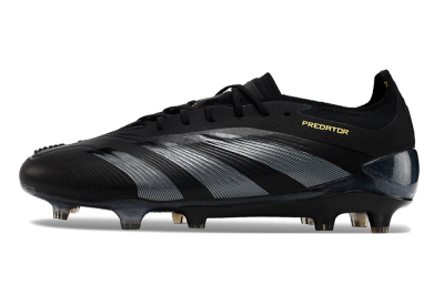 Adidas Predator Elite 24 FG Low-Tops Football Boots - Black/Silver/Yellow
