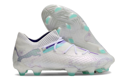 Puma Future Ultimate FG Low-Tops Football Boots - White/Purple/Jade
