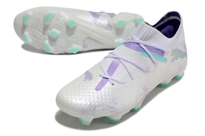 Puma Future Ultimate FG Low-Tops Football Boots - White/Purple/Jade