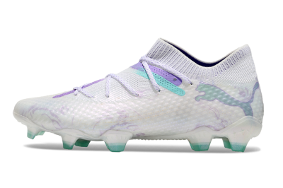 Puma Future Ultimate FG Low-Tops Football Boots - White/Purple/Jade