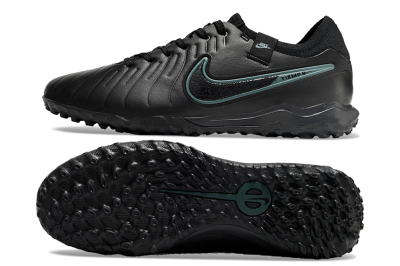 Nike Tiempo Legend 10 Pro TF Low-Tops Football Shoes - Black/Jade