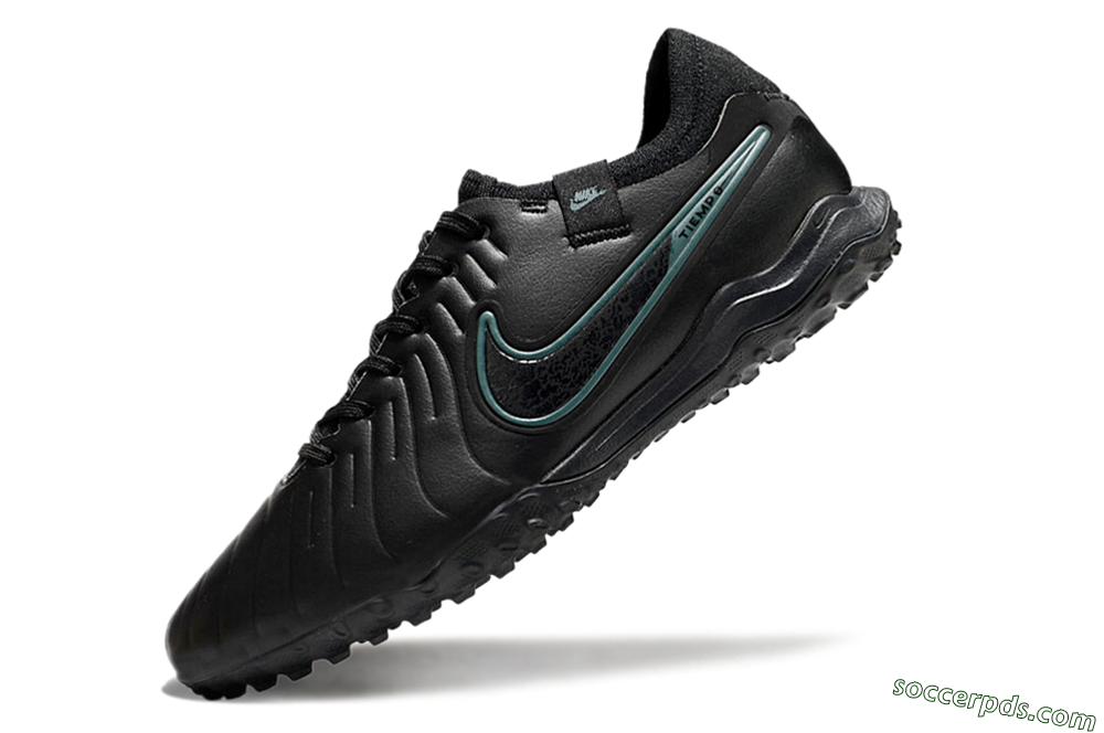 Nike Tiempo Legend 10 Pro TF Low-Tops Football Shoes - Black/Jade 5