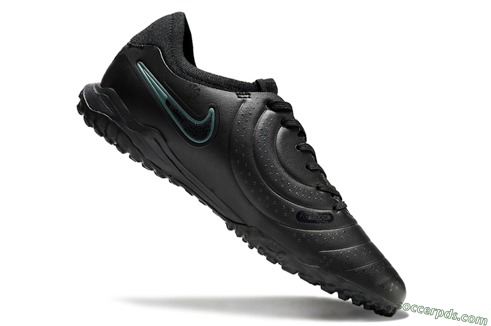 Nike Tiempo Legend 10 Pro TF Low-Tops Football Shoes - Black/Jade 4