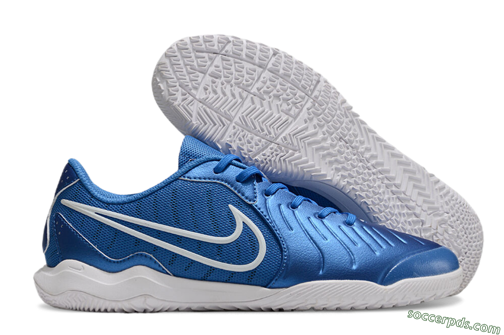 Nike Tiempo Legend 10 Academy IC Low-Tops Football Shoes - Blue/White 1