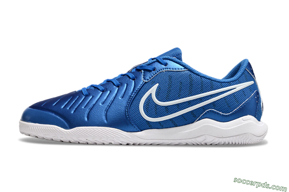 Nike Tiempo Legend 10 Academy IC Low-Tops Football Shoes - Blue/White 2