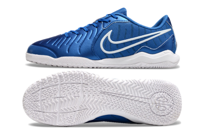 Nike Tiempo Legend 10 Academy IC Low-Tops Football Shoes - Blue/White
