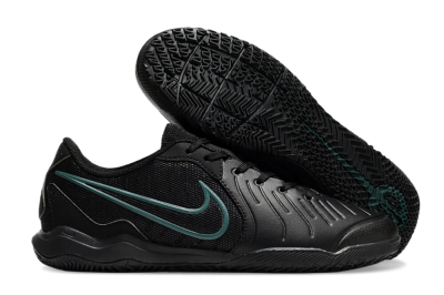 Nike Tiempo Legend 10 Academy IC Low-Tops Football Shoes - Black/Jade