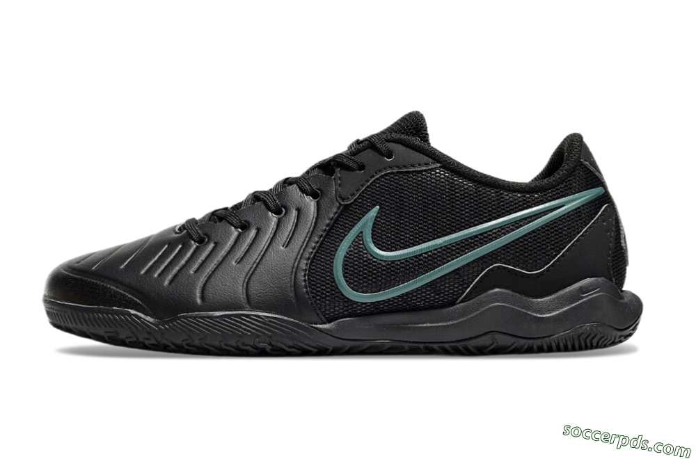 Nike Tiempo Legend 10 Academy IC Low-Tops Football Shoes - Black/Jade 2