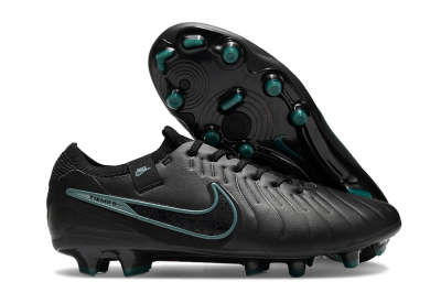 Nike Tiempo Legend 10 Elite FG Low-Tops Football Boots - Black/Jade