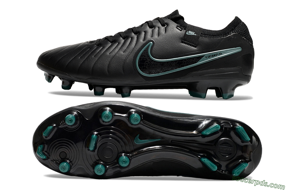 Nike Tiempo Legend 10 Elite FG Low-Tops Football Boots - Black/Jade 0