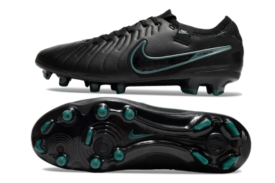 Nike Tiempo Legend 10 Elite FG Low-Tops Football Boots - Black/Jade