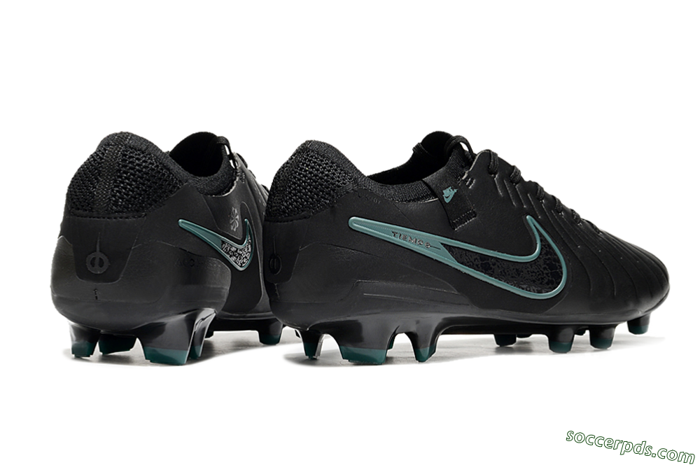 Nike Tiempo Legend 10 Elite FG Low-Tops Football Boots - Black/Jade 6