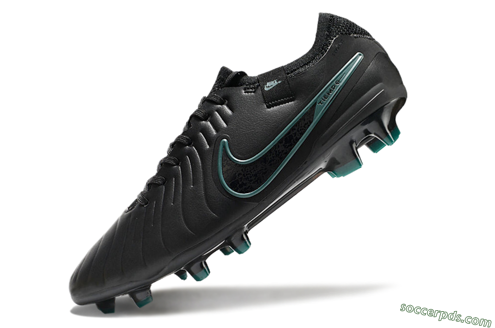 Nike Tiempo Legend 10 Elite FG Low-Tops Football Boots - Black/Jade 5