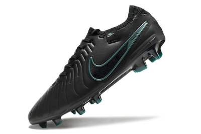 Nike Tiempo Legend 10 Elite FG Low-Tops Football Boots - Black/Jade