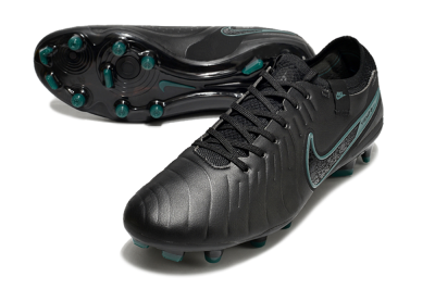 Nike Tiempo Legend 10 Elite FG Low-Tops Football Boots - Black/Jade