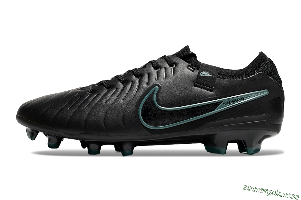 Nike Tiempo Legend 10 Elite FG Low-Tops Football Boots - Black/Jade 2
