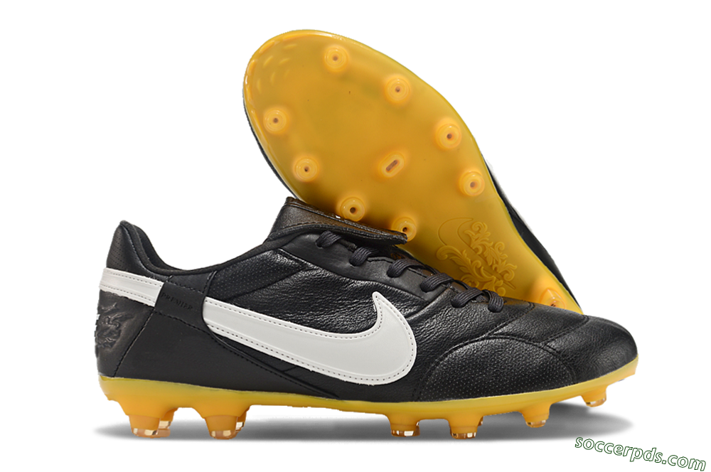 Nike The Premier 3 FG Low-Tops Football Boots - Black/White/Yellow 1