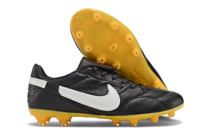 Nike The Premier 3 FG Low-Tops Football Boots - Black/White/Yellow