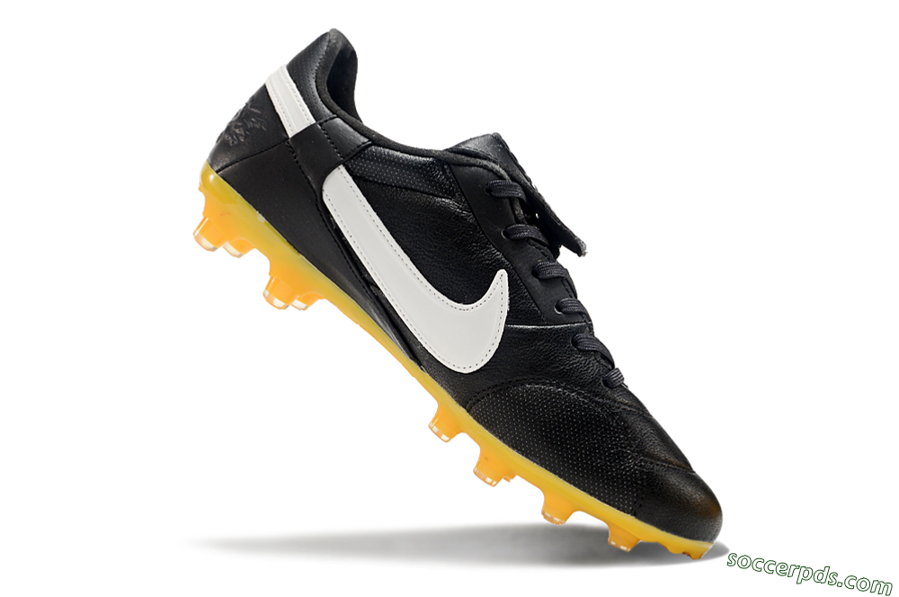 Nike The Premier 3 FG Low-Tops Football Boots - Black/White/Yellow 3