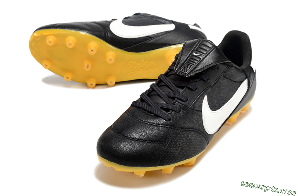 Nike The Premier 3 FG Low-Tops Football Boots - Black/White/Yellow 2