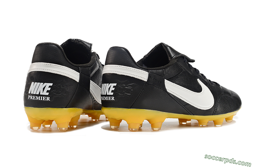 Nike The Premier 3 FG Low-Tops Football Boots - Black/White/Yellow 5