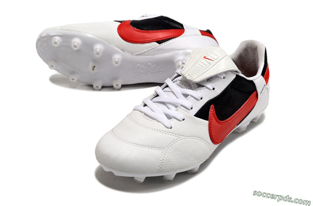 Nike The Premier 3 FG Low-Tops Football Boots - Beige/Red/Black 0