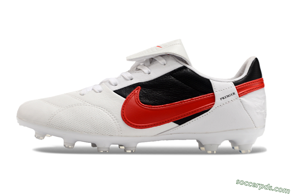 Nike The Premier 3 FG Low-Tops Football Boots - Beige/Red/Black 2