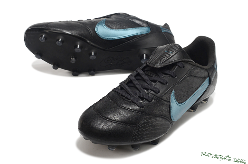 Nike The Premier 3 FG Low-Tops Football Boots - Black/Silver/Blue 3
