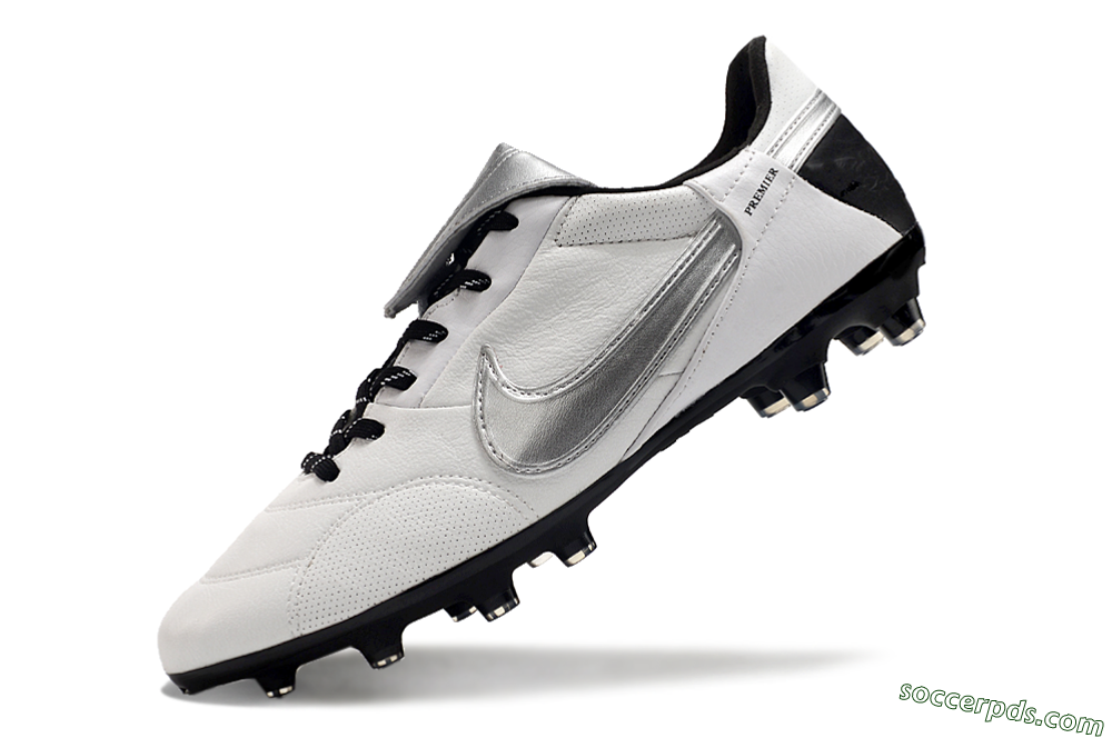 Nike The Premier 3 FG Low-Tops Football Boots - Beige/Silver/Black 4
