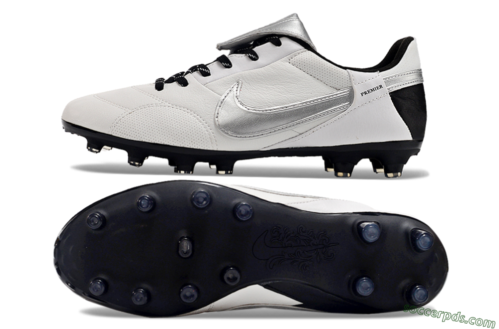 Nike The Premier 3 FG Low-Tops Football Boots - Beige/Silver/Black 0