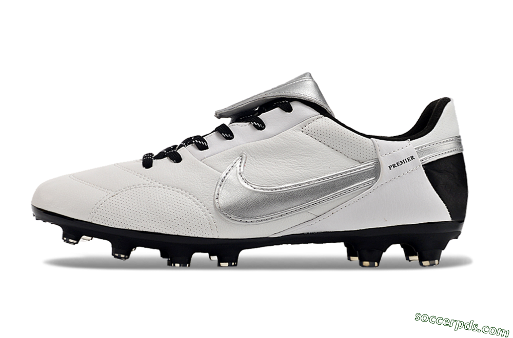 Nike The Premier 3 FG Low-Tops Football Boots - Beige/Silver/Black 2