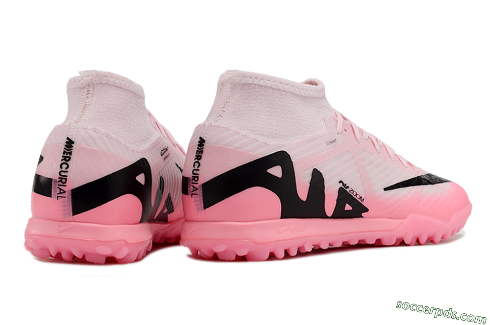 Nike Air Zoom Mercurial Superfly 9 Academy TF High-Tops Football Shoes - Pink/Black 6