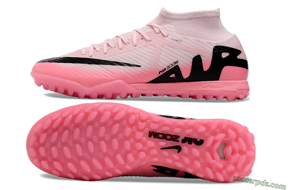 Nike Air Zoom Mercurial Superfly 9 Academy TF High-Tops Football Shoes - Pink/Black 0
