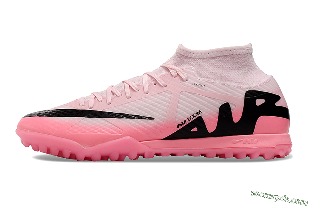 Nike Air Zoom Mercurial Superfly 9 Academy TF High-Tops Football Shoes - Pink/Black 2