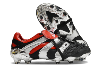 Adidas Predator Accelerator FG Low-Tops Football Boots - Black/Silver/Red