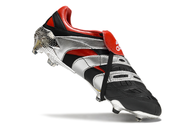 Adidas Predator Accelerator FG Low-Tops Football Boots - Black/Silver/Red