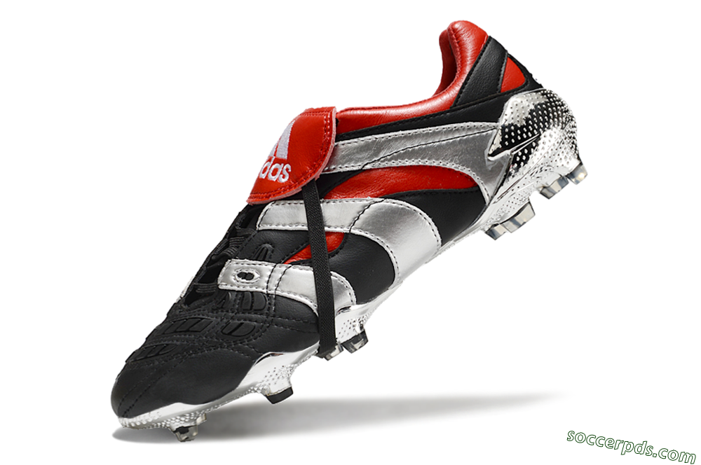 Adidas Predator Accelerator FG Low-Tops Football Boots - Black/Silver/Red 5