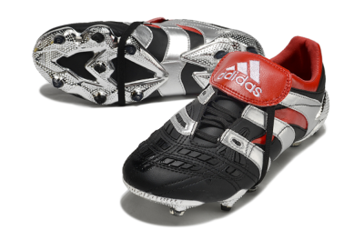 Adidas Predator Accelerator FG Low-Tops Football Boots - Black/Silver/Red