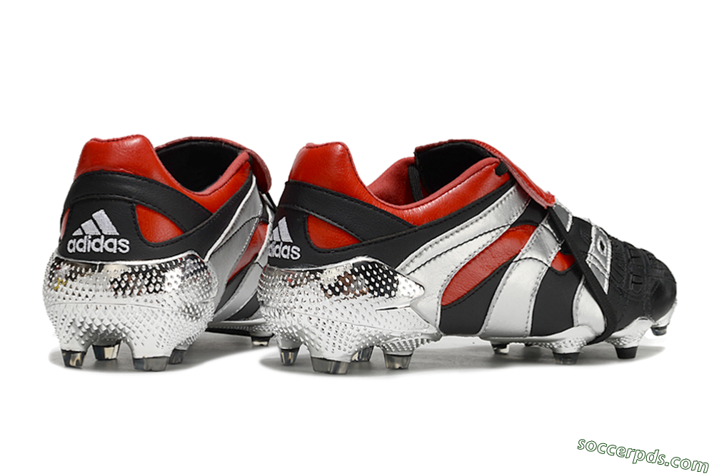 Adidas Predator Accelerator FG Low-Tops Football Boots - Black/Silver/Red 6