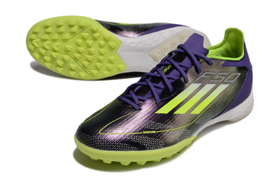 Adidas F50 Elite TF Low-Tops Football Shoes - Purple/Yellow/White