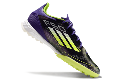 Adidas F50 Elite TF Low-Tops Football Shoes - Purple/Yellow/White