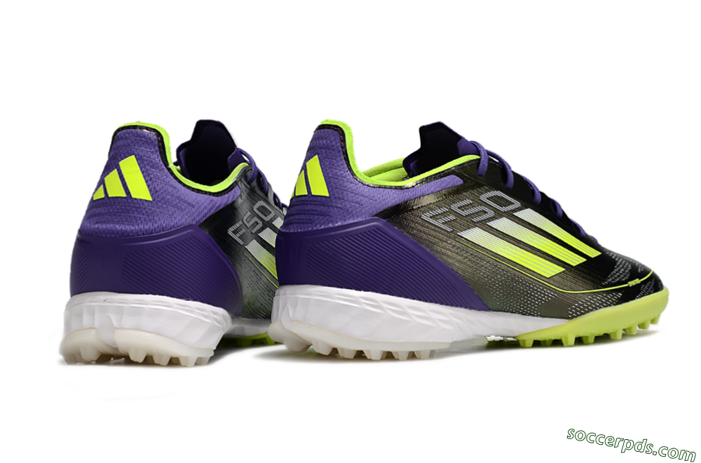 Adidas F50 Elite TF Low-Tops Football Shoes - Purple/Yellow/White 0