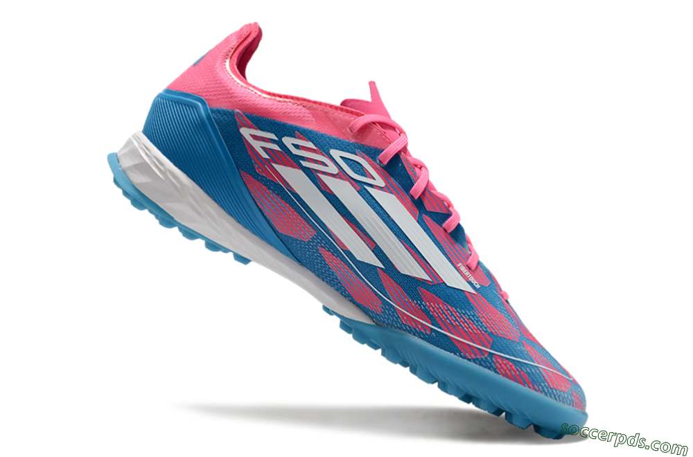 Adidas F50 Elite FG Low-Tops Football Boots - Blue/Pink/White 4