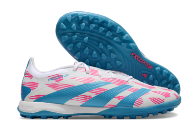 Adidas Predator Elite 24 TF Low-Tops Football Shoes - White/Pink/Blue