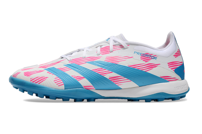 Adidas Predator Elite 24 TF Low-Tops Football Shoes - White/Pink/Blue