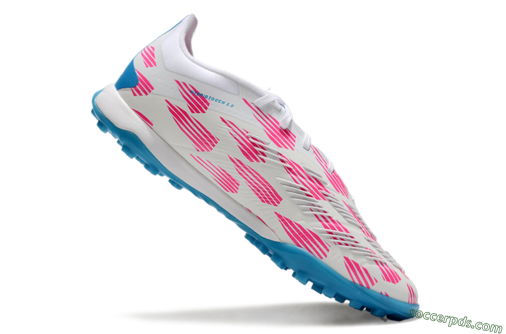 Adidas Predator Elite 24 TF Low-Tops Football Shoes - White/Pink/Blue 4