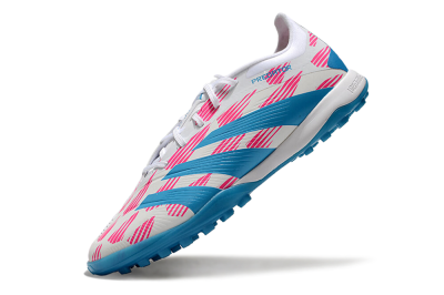 Adidas Predator Elite 24 TF Low-Tops Football Shoes - White/Pink/Blue