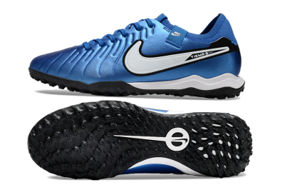 Nike Tiempo Legend 10 Elite TF Low-Tops Football Shoes - Blue/White/Black