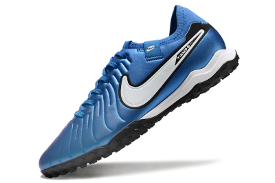 Nike Tiempo Legend 10 Elite TF Low-Tops Football Shoes - Blue/White/Black